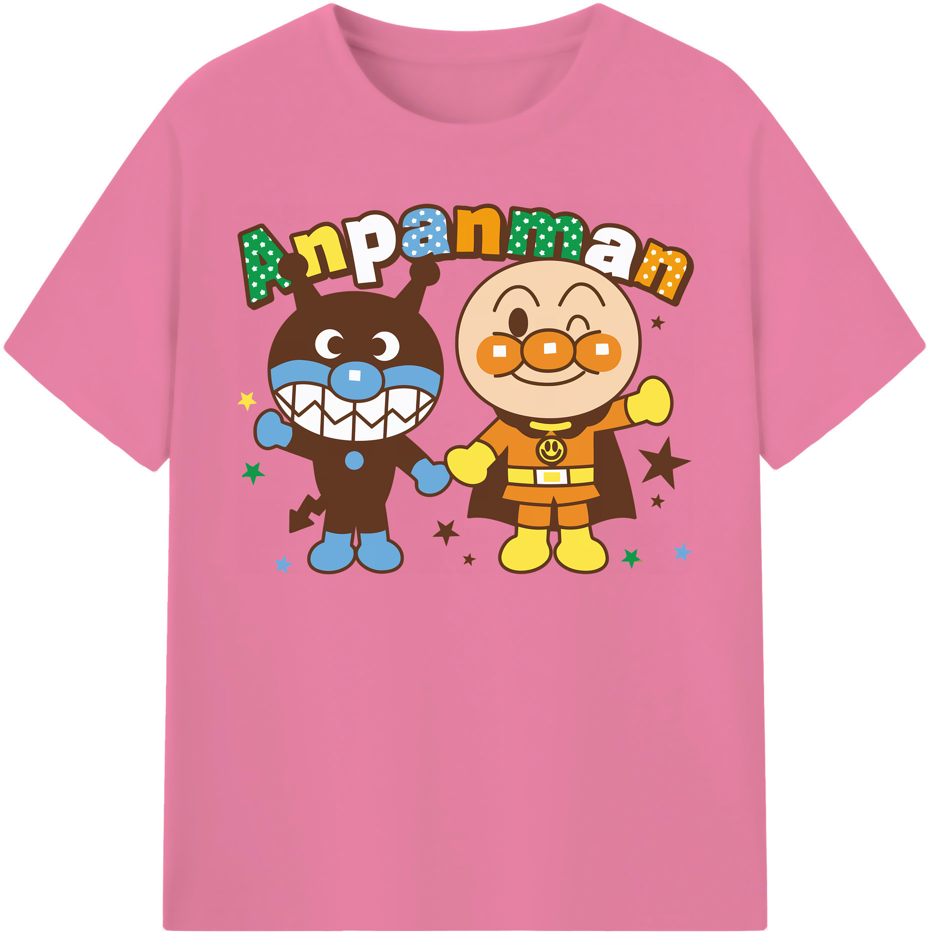 （画像用） アンパンマン Anpanman 綿100％半袖Tシャツ（フロントプリント）